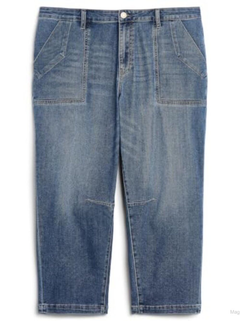 Plus Size Ashton Wide Leg Barrel Jeans High Rise Stretch Denim